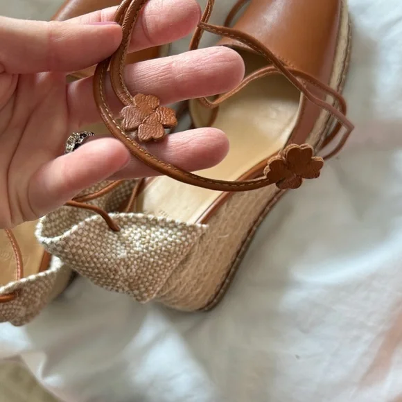 Dark Tan Espadrille Wedge Sandals - Castaner 35 EXCELLENT condition - Picture 11 of 15